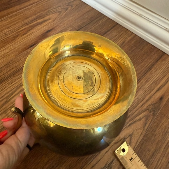 Vintage Solid Brass Pitcher Gold 7.5” - Picture 6 of 8